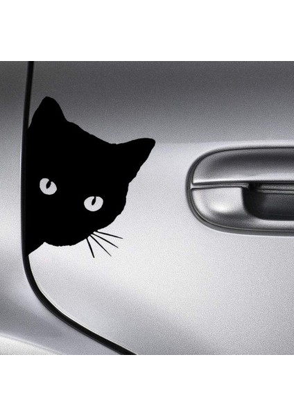 1 Bilgisayar Araba Siyah Kedi Bakmak Sticker Komik Vinil Etiket Araba Sticker Dekorasyon Çıkartmalar 15*12CM (Yurt Dışından) fiyatları