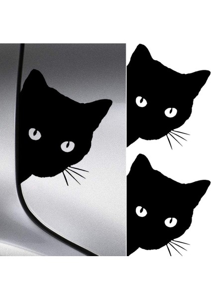 1 Bilgisayar Araba Siyah Kedi Bakmak Sticker Komik Vinil Etiket Araba Sticker Dekorasyon Çıkartmalar 15*12CM (Yurt Dışından) modelleri
