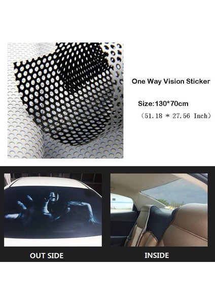 Kurt Şaşırtıcı 3D Araba Arka Cam Poster - 130*70 cm Su Geçirmez Tek Yönü Görüş Korkutucu Pencere Etiketleri Oem Sticker (Yurt Dışından) fırsatları