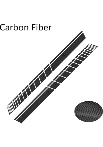 Karbon Fiber Arka Yan Etek Sticker Uzun Şerit Otomatik Vinil Film Sarma Etiketleri Ayarlama Evrensel Çiziklerden Koruma Kendin Yap Araba Aksesuarları (Yurt Dışından)