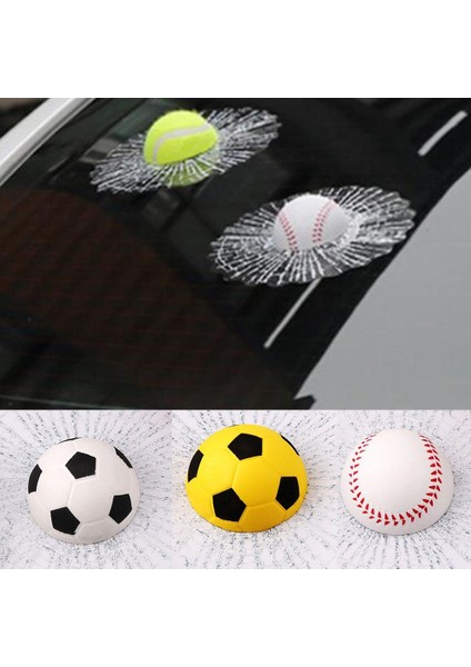 Tenis Topu Stickerler 3D Beyzbol Futbol Tenis Topu Araç Gövdesi Otomatik Pencere Etiketleri Kendin Yap Araba Dekorasyonu 18CM x 18CM (Yurt Dışından) fiyatları