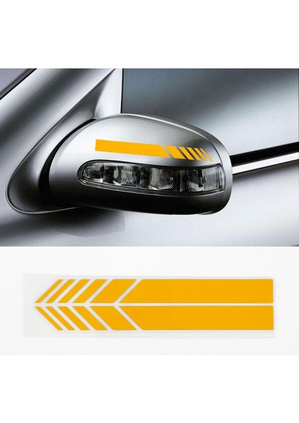 Siyah Araba Sticker Solmazlık Renkli Çizgi Araba Sticker Yarış Strde Arka Görüş Aynası Dekor Sticker Araba Evrensel (Yurt Dışından)