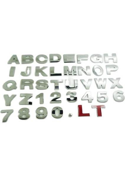 P Stili 45MM Araba ve Motosikletler Için Su Geçirmez Metal Harf ve Rakam Sticker Çıkartmaları (Yurt Dışından)