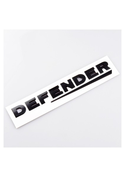 Parlak Siyah 1x 3D Siyah Gri Abs Harf Rozeti Arka Kapak Sticker Defender Bagaj Çıkartma Araç Logosu (Yurt Dışından)