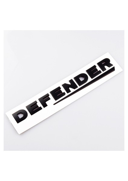 Parlak Siyah 1x 3D Siyah Gri Abs Harf Rozeti Arka Kapak Sticker Defender Bagaj Çıkartma Araç Logosu (Yurt Dışından)