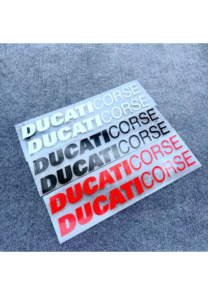 20CM x 2 Adet Ducati Performance Corse Yakıt Tankı Yan Gövde Pedal Stickerları Fairing Yarış Logosu Vinil Reflektif Çıkartmalar Seti (Yurt Dışından)