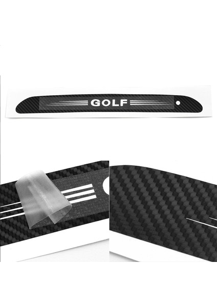 Golf Için Vw Volkswagen Golf T5 T7 Mk6 Mk7 Polo Için Karbon Fiber Fren Lambası Sticker Yüksek Parlaklık Fren Dekoratif Kapağı Accessorie (Yurt Dışından)