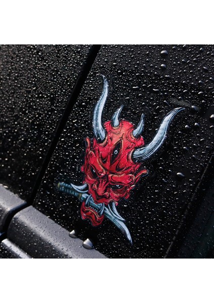 C Küçük Noizzy Japonca Prajna Araba Sticker Hannya Oto Çıkartma Kırmızı Şeytan Pencere Şeytan Tampon Vinil Yakıt Tankı Motosiklet Dizüstü Stil (Yurt Dışından)