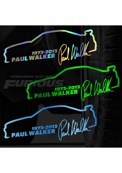 1 Parça Araba Sticker Vinil 13*5cm Paul Walker Hızlı ve Öfkeli Moda Yansıtıcı Sticker Araba Üzerinde Eğlenceli 3D Stickerlar Çıkartmalar Araba Stil Amac: (Yurt Dışından)