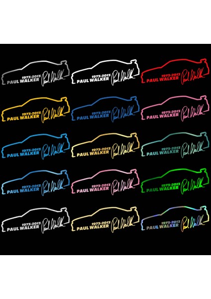1 Parça Araba Sticker Vinil 13*5cm Paul Walker Hızlı ve Öfkeli Moda Yansıtıcı Sticker Araba Üzerinde Eğlenceli 3D Stickerlar Çıkartmalar Araba Stil Amac: (Yurt Dışından)