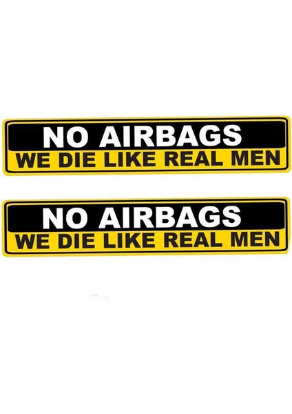 Aliauto 2 Adet Uyarı Araba Stickeri Hava Yastığı Yok, Gerçek Erkekler Gibi Ölürüz Decal Aksesuarları Pvc Için Civic Mitsubishi Lada Mazda, 15CM*3CM (Yurt Dışından) fiyatları