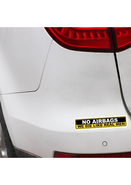 Aliauto 2 Adet Uyarı Araba Stickeri Hava Yastığı Yok, Gerçek Erkekler Gibi Ölürüz Decal Aksesuarları Pvc Için Civic Mitsubishi Lada Mazda, 15CM*3CM (Yurt Dışından) modelleri