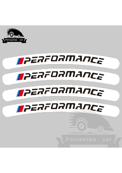 Beyaz Bmw E38 E39 E46 E53 E60 E61 E64 E70 E71 E85 E87 E90 E83 F10 F30 F20 F X1 X3 X5 Için Performans Araba Tekerlek Stickerı (Yurt Dışından)