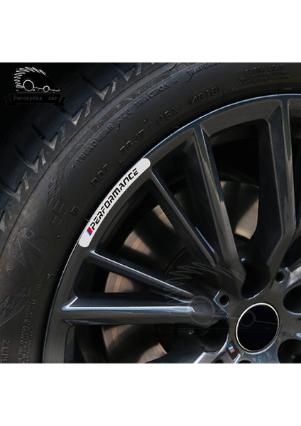 Beyaz Bmw E38 E39 E46 E53 E60 E61 E64 E70 E71 E85 E87 E90 E83 F10 F30 F20 F X1 X3 X5 Için Performans Araba Tekerlek Stickerı (Yurt Dışından)
