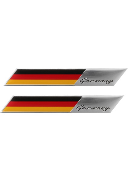 Almanya Bayrağı Rozet Amblem Deutsch Araba Sticker Etiket Grille Tampon Pencere Gövde Süslemesi Için 2 Adet Audi Bmw Vw Için (Yurt Dışından)