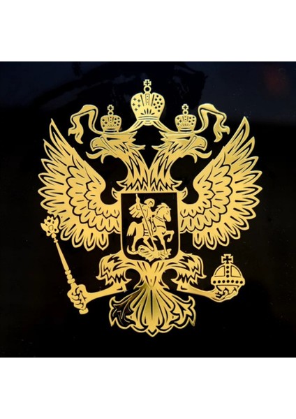 M Beden Rusya Arma Nikel Metal Araba Sticker Çıkartmaları Rusya Federasyonu Kartal Amblemi Araba Sticker Altın Gümüş (Yurt Dışından) fiyatları