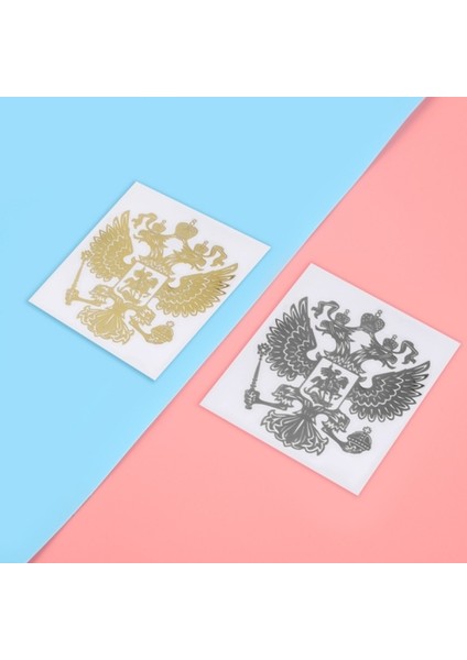 M Beden Rusya Arma Nikel Metal Araba Sticker Çıkartmaları Rusya Federasyonu Kartal Amblemi Araba Sticker Altın Gümüş (Yurt Dışından) modelleri
