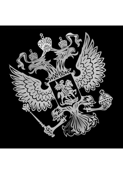 M Beden Rusya Arma Nikel Metal Araba Sticker Çıkartmaları Rusya Federasyonu Kartal Amblemi Araba Sticker Altın Gümüş (Yurt Dışından) fırsatları