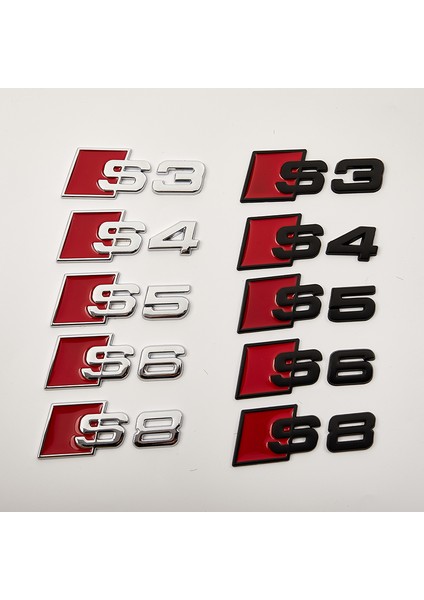 Kırmızı Gül Audi Rs4 Rs5 Rs6 Araç Stili Metal Araba Sticker Rozeti Amblem 3D Metal Araba Sticker Logo Oto Aksesuarları Modifiye (Yurt Dışından) modelleri