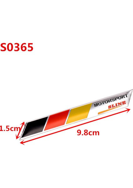 S0365 Audi Bmw Perodua Toyota Honda Nissan Ford Mazda Mercedes Araba Stil - 3D Alüminyum Almanya Sticker Alman Bayrağı Amblem Çıkartması (Yurt Dışından)