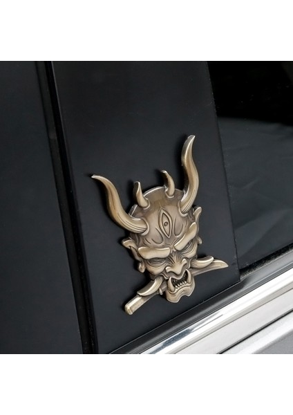 C01928- Bronz Premium Savaşçı Metal Araba Yan Çamurluk Arka Bagaj Kafatası Rozeti Etiket Aracı Kamyon Motosiklet Rv Için 3D Araba Sticker (Yurt Dışından)