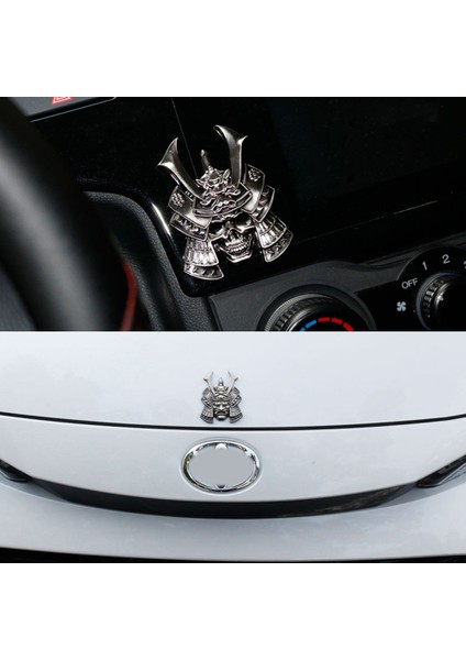 C01928- Bronz Premium Savaşçı Metal Araba Yan Çamurluk Arka Bagaj Kafatası Rozeti Etiket Aracı Kamyon Motosiklet Rv Için 3D Araba Sticker (Yurt Dışından)