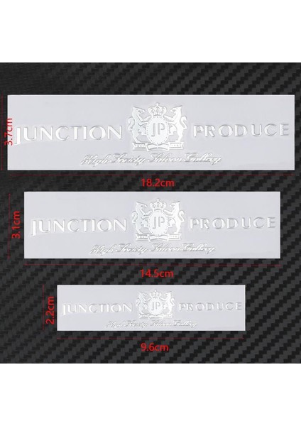 1 Adet 14.5cm Tarzı Gümüş Rengi 1 Parça Ultra Ince Nikel Metal Jp Araba Iç Sticker Pencere Sütun Süsü Sticker Arka Cam Decal Araba Etiketleri (Yurt Dışından)