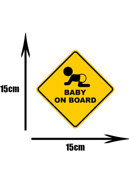 Yansıtıcı Olmayan Stil Stil-Q Baby On Board Pvc Araba Stickerları Tuning Karikatür Pencere Çıkartmaları Otomobil Süslemesi Kişiselleştirilmiş Bomba Süsü, 15CM*14CM (Yurt Dışından)