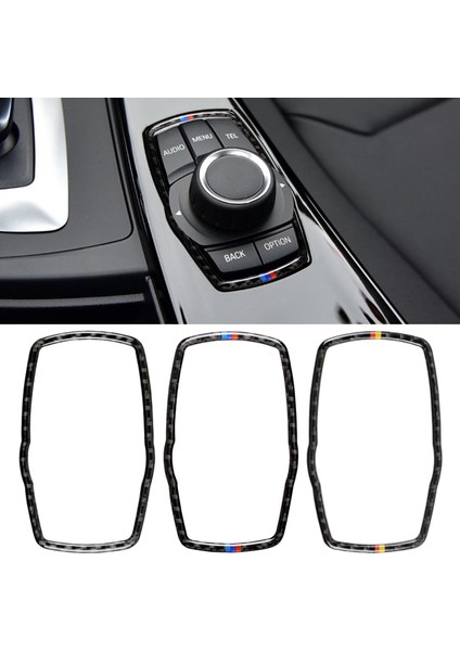 A Bmw F10 F20 F30 F34 F07 F25 F26 F15 F16 Için M Performance Sticker ile Karbon Fiber Kaplama Araç Stil Multimedya Düğme Paneli (Yurt Dışından)