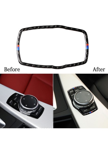 A Bmw F10 F20 F30 F34 F07 F25 F26 F15 F16 Için M Performance Sticker ile Karbon Fiber Kaplama Araç Stil Multimedya Düğme Paneli (Yurt Dışından)
