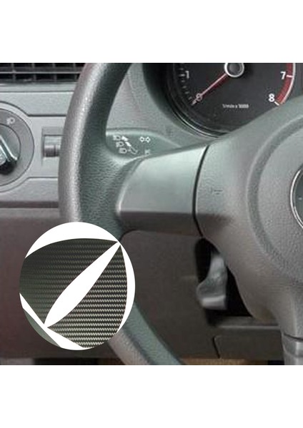 3 ve 9 ve Volkswagen Vw Golf 6 Polo Jetta Mk5 Mk6 Bora Touran Tiguan Araba Modifiye Karbon Fiber Direksiyon Sticker 3D (Yurt Dışından)