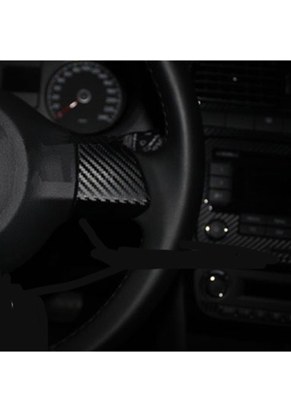 3 ve 9 ve Volkswagen Vw Golf 6 Polo Jetta Mk5 Mk6 Bora Touran Tiguan Araba Modifiye Karbon Fiber Direksiyon Sticker 3D (Yurt Dışından)