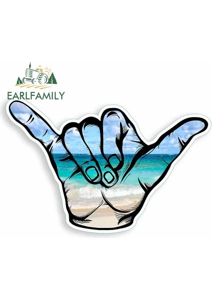 Stil A Plaj Hang Loose Sörf Hawaii Anime Komik Araba Stickerları Vinyl Jdm Bagaj Kamyon Graar Aksesuarları 13CM x 8.6cm (Yurt Dışından)