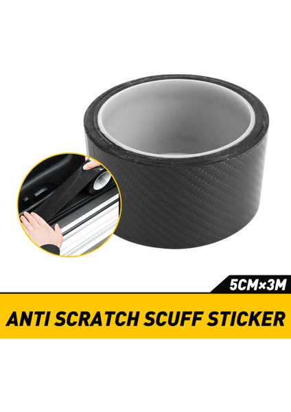 Karbon Fiber Siyah Lada Vesta Niva Granta Kalina Samara Vaz Için 3m Karbon Fiber 5d Eşik Koruma Sticker Net Araba Kaplama Filmi (Yurt Dışından)