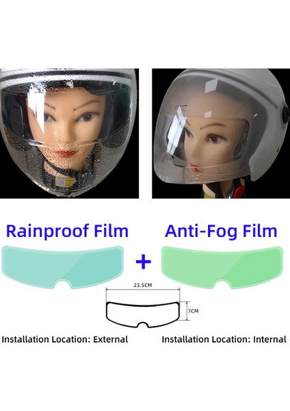 Motosiklete Özel Anti Sis Araba Ayna Camı Net Film Araba Arka Görüş Aynası Koruyucu Filmi Su Geçirmez Araba Sticker (Yurt Dışından)