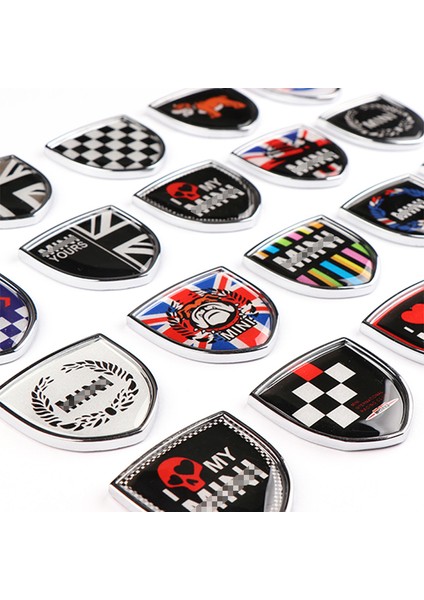 55 Siyah Mini Cooper Countryman Clubman F54 F55 F56 R55 R56 R60 F60 Araba Aksesuarları Için Birleşik Krallık Araba Metal Amblemi Rozet Etiket Sticker Çıkartmalar. (Yurt Dışından)