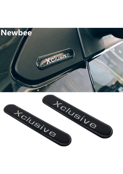 Yeni Newbee Yansıtıcı 3D Araba Sticker Xclusive Amblem Rozet Yan Ayna Süsleme Etiketi Evrensel Smart Brabus Için (Yurt Dışından)
