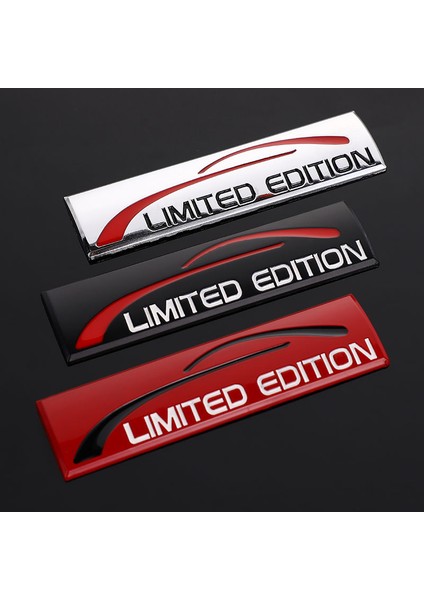 Gümüş Rengi Bmw Audi Honda Opel Lada Toyota Chevrolet Hyundai Için Yaratıcı 3D Metal Araba Sticker Krom Limited Edition Amblem Rozeti Etiket (Yurt Dışından) modelleri