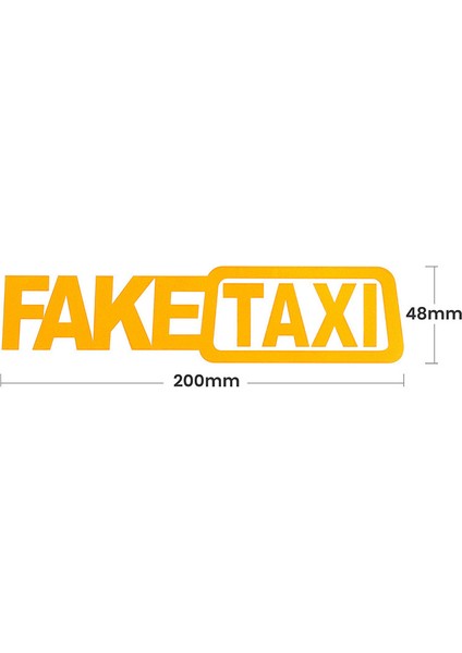 2 Adet Sarı Komik Sahte Taksi Araba Otomatik Sticker Faketaxi Etiket Amblem Kendinden Yapışkanlı Vinil Evrensel Bmw Ford Toyota Vw Honda Kia Opel Kia Için (Yurt Dışından) fırsatları