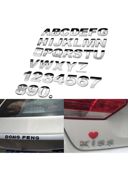 No.2 Tarzı Gümüş Rengi A'dan Z'ye 25MM Araba Sticker 3D Kendin Yap Metal Alfabe Sticker Amblem Harf Gümüş Rozet Dekorasyon Arabalar Için Oto Logo Tasarımı (Yurt Dışından)