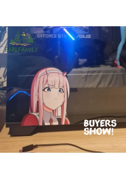YT-118318-13CM Earlfamıly 13CM Zero Two Darling In The Franxx Tampon Araba Sticker Güneş Kremi Araba Sticker Anime Gölgelenme Çizik Dekorasyon (Yurt Dışından) indirimleri