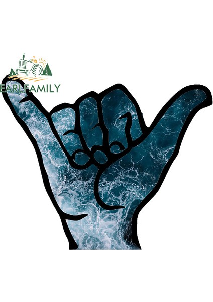 Stil G Plaj Hang Loose Sörf Hawaii Anime Komik Araba Stickerları Vinyl Jdm Bagaj Kamyon Graar Aksesuarları 13CM x 8.6cm (Yurt Dışından)