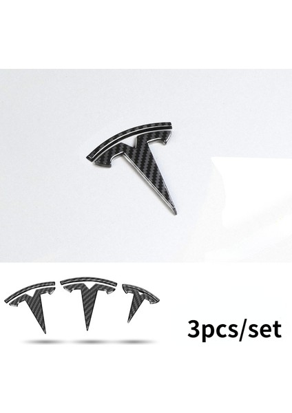 Siyah Model Y Tesla Model 3 Karbon Fiber Desen Araba Etiketi Model Y Direksiyon Simidi Logo Süsleme Sticker Araba Bagaj Çıkartmaları (Yurt Dışından) fiyatları