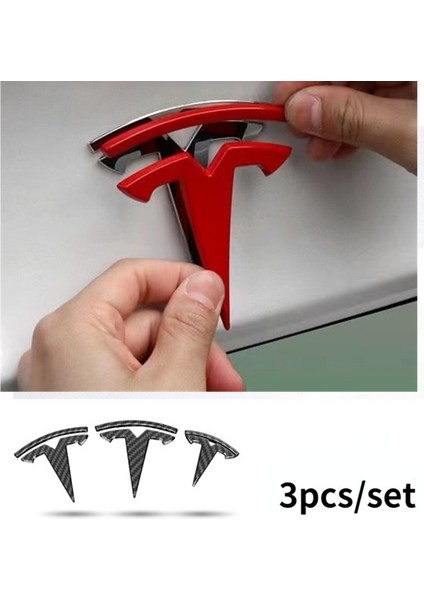 Siyah Model Y Tesla Model 3 Karbon Fiber Desen Araba Etiketi Model Y Direksiyon Simidi Logo Süsleme Sticker Araba Bagaj Çıkartmaları (Yurt Dışından) modelleri