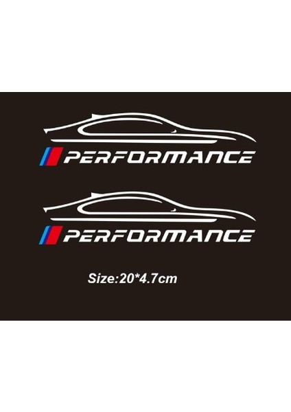 Sarı 2 Adet Mpower Mperformance Araba Cam Sticker Bmw E36 E39 E46 E60 E61 E64 E70 E71 E85 E87 E90 E83 F10 F20 F21 F30 E Için (Yurt Dışından)
