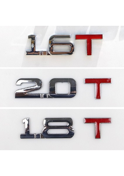 3.0t Araba Motor Hacmi Etiket Metal T Hacmi Logo Araba Bagaj Amblemi Araç Stickerleri (Yurt Dışından) fırsatları