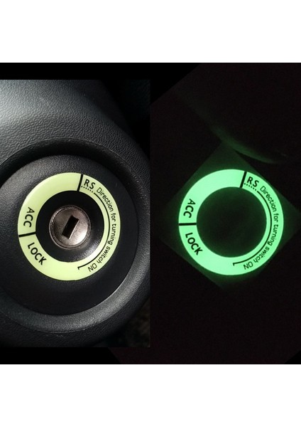 No.3 Boyutu Araba Çalıştırma Anahtarı Luminous Sticker Halkaları Anahtarlık Işıklı Gece Dekorasyonu Için Universal 3D Etiket (Yurt Dışından) fiyatları