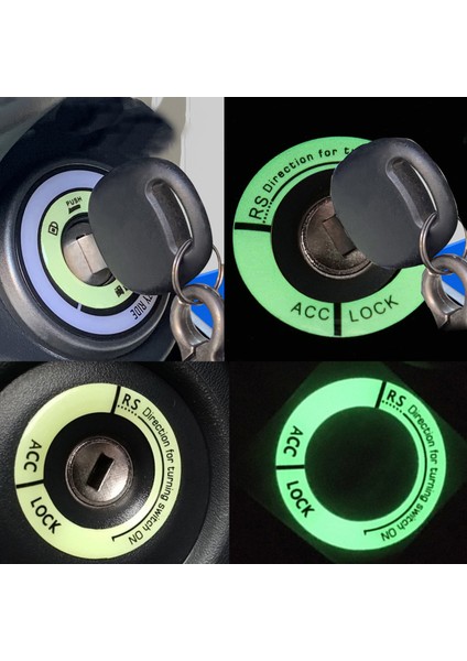 No.3 Boyutu Araba Çalıştırma Anahtarı Luminous Sticker Halkaları Anahtarlık Işıklı Gece Dekorasyonu Için Universal 3D Etiket (Yurt Dışından) modelleri