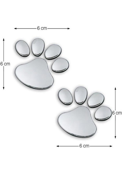 Kırmızı Araba Sticker Şık Tasarım Pati 3D Hayvan Köpek Kedi Ayı Ayak Izi Ayak Izi Çıkartması Gümüş Altın Oto Aksesuarları (Yurt Dışından) indirimleri