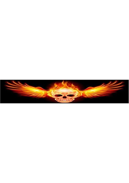 Ateş Kafatası Araba Ön Cam Sticker 3D Stereo Araba Stickerları Ön Dosya Stickerlar Araba Otomatik Dekoratif Stickerlar (Yurt Dışından)